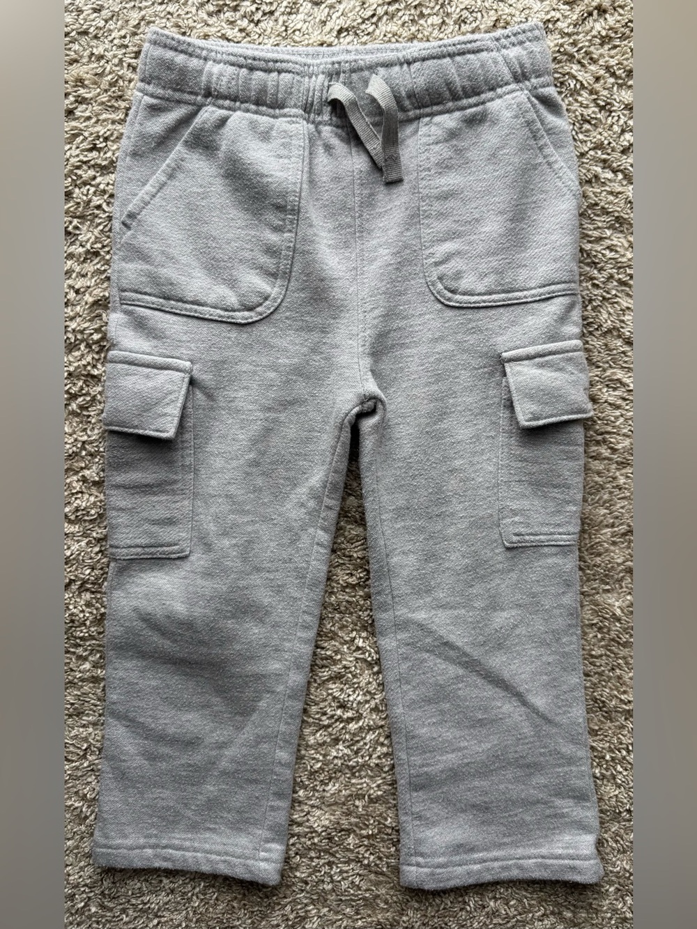 Falls Creek 3T Kids Gray Fleece Cargo Joggers